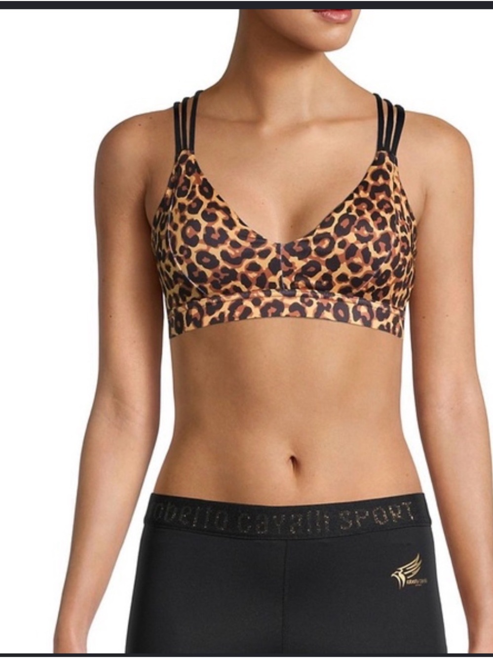 Cavalli Sport Leopard Print Bra